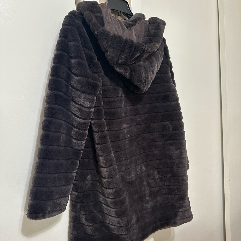 Rachel Zoe Charcoal Faux Fur Jacket
